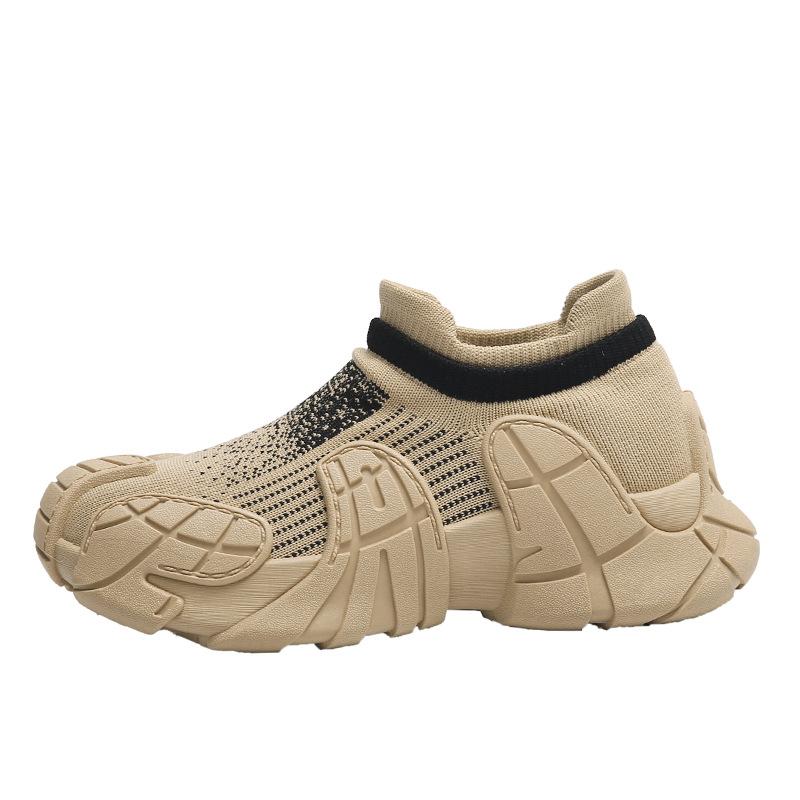 

Sneakers women s running shock-absorbing lightweight coconut mesh shoes 2024 new winter fly-woven breathable one-pedal dad shoes 35 хаки