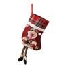 Christmas Stockings Large Plush 3D Santa Snowman Reindeer Bear Hanging Stockings for Mantel Tree Fireplace Holiday Party Decor