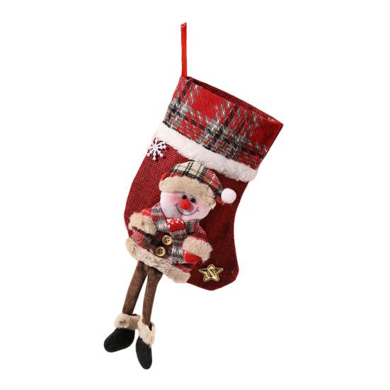 Christmas Stockings Large Plush 3D Santa Snowman Reindeer Bear Hanging Stockings for Mantel Tree Fireplace Holiday Party Decor