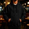 Herren Retro Hoodie Lockere Passform Lässiger Pullover Sweatshirt für Herbst Winter