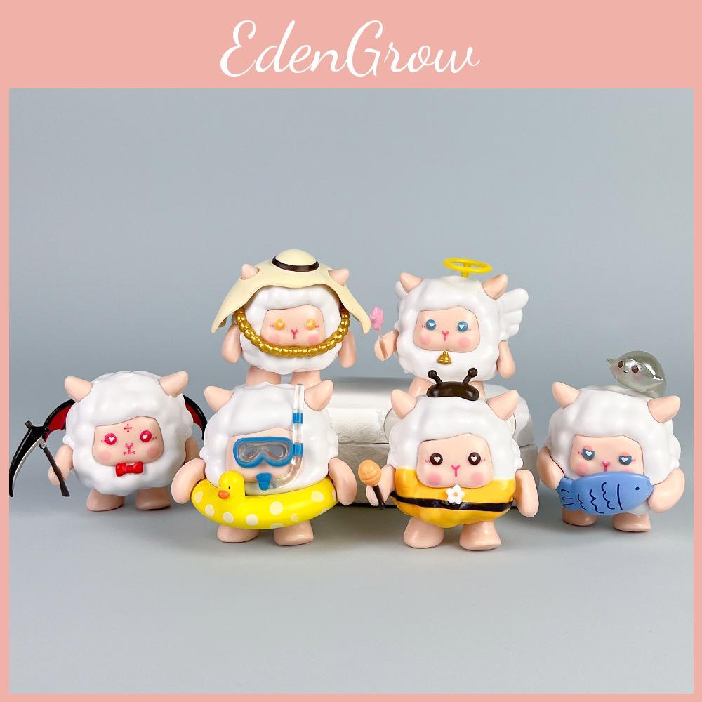 Pcs Eggy 6 Party Sheep Design Mini Model Desktop Decoration Ornament Set