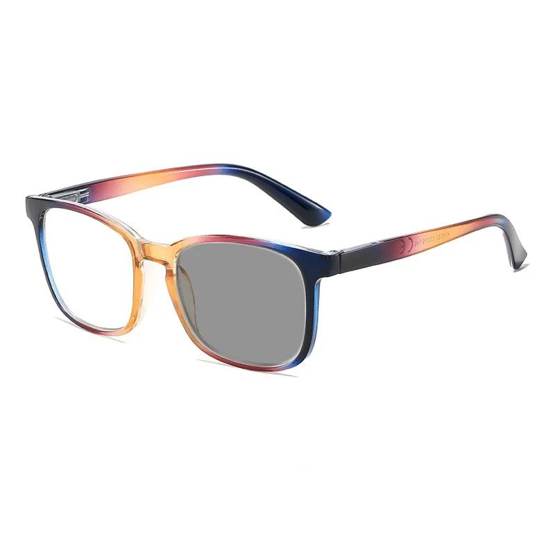 Fashionable Unisex Gradient Color Reading Glasses Men and Women Photochromic Presbyopia Eyeglasses Anti-UV Protective Sunglasses