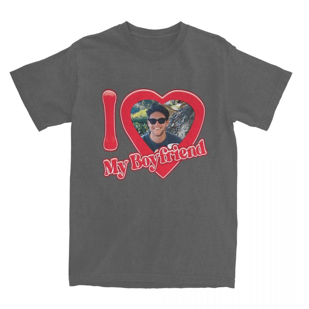 Men TShirts I Love My Boyfriend Niall Horan Vintage Pure Cotton Tees Short Sleeve T Shirts Round Collar Clothes Plus Size
