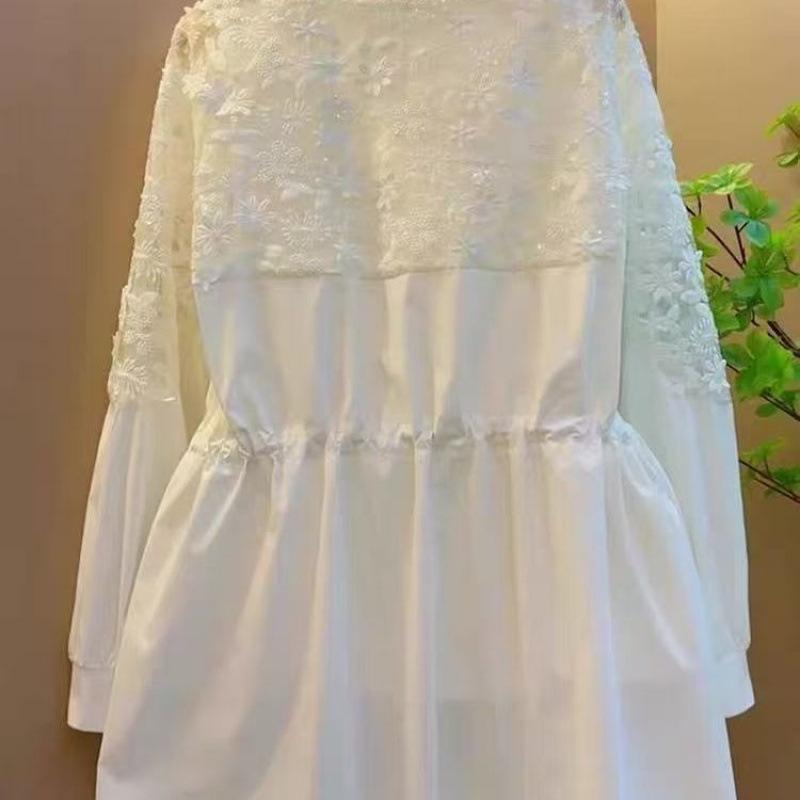 Summer Windbreaker Women's Fat Slim Lace Stitching Long Sleeve