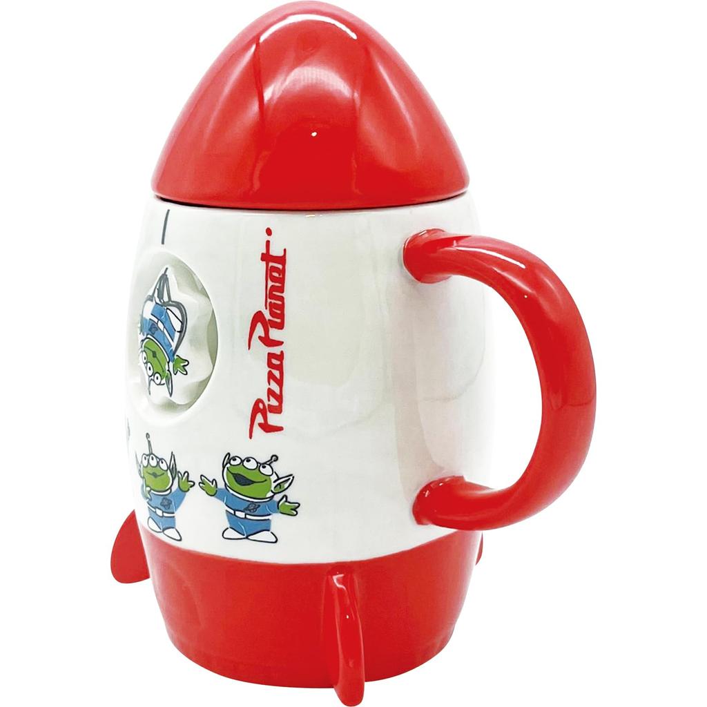 Disney Pixar Mug with Little Green UFO Catcher Item SAN5160 "Toy Story" Lid, Approx. 220ml, Alien, Men,