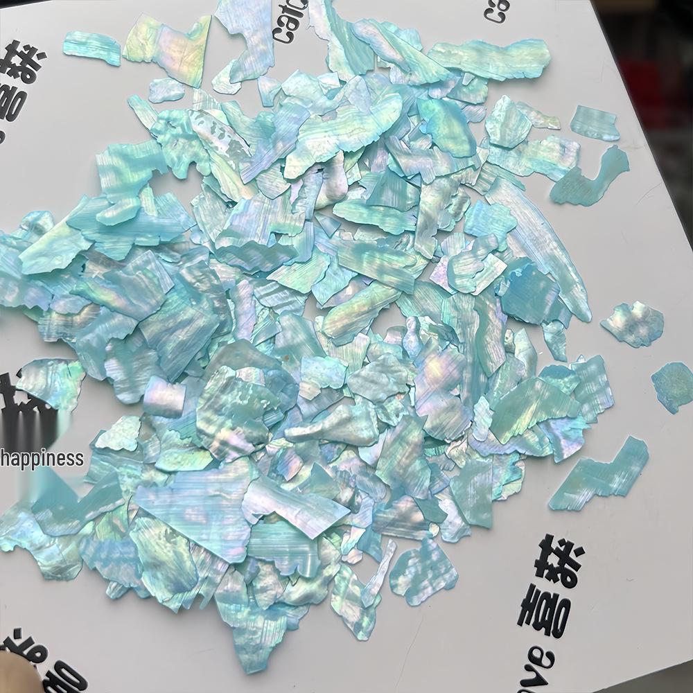 Mother-of-Pearl Iridescent Nail Art Shells - Ultra-Thin Aurora Decor Pieces