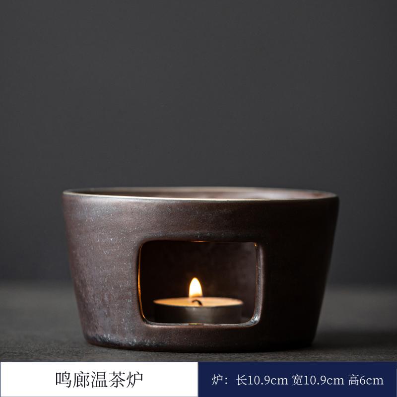 

Japanese ceramic tea frying set Household heating tea burner oven Candle base Incense enhancer Tea set accessories