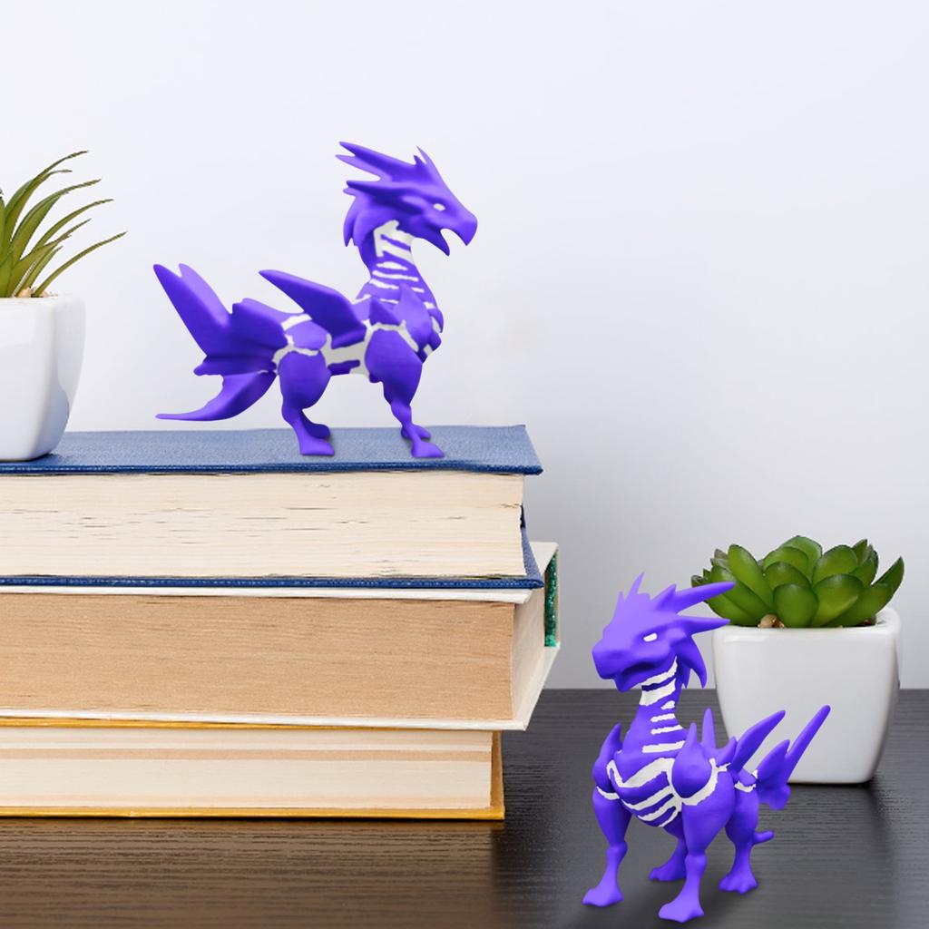 3D Printed Movable Joint Evil Dragon Model Toy