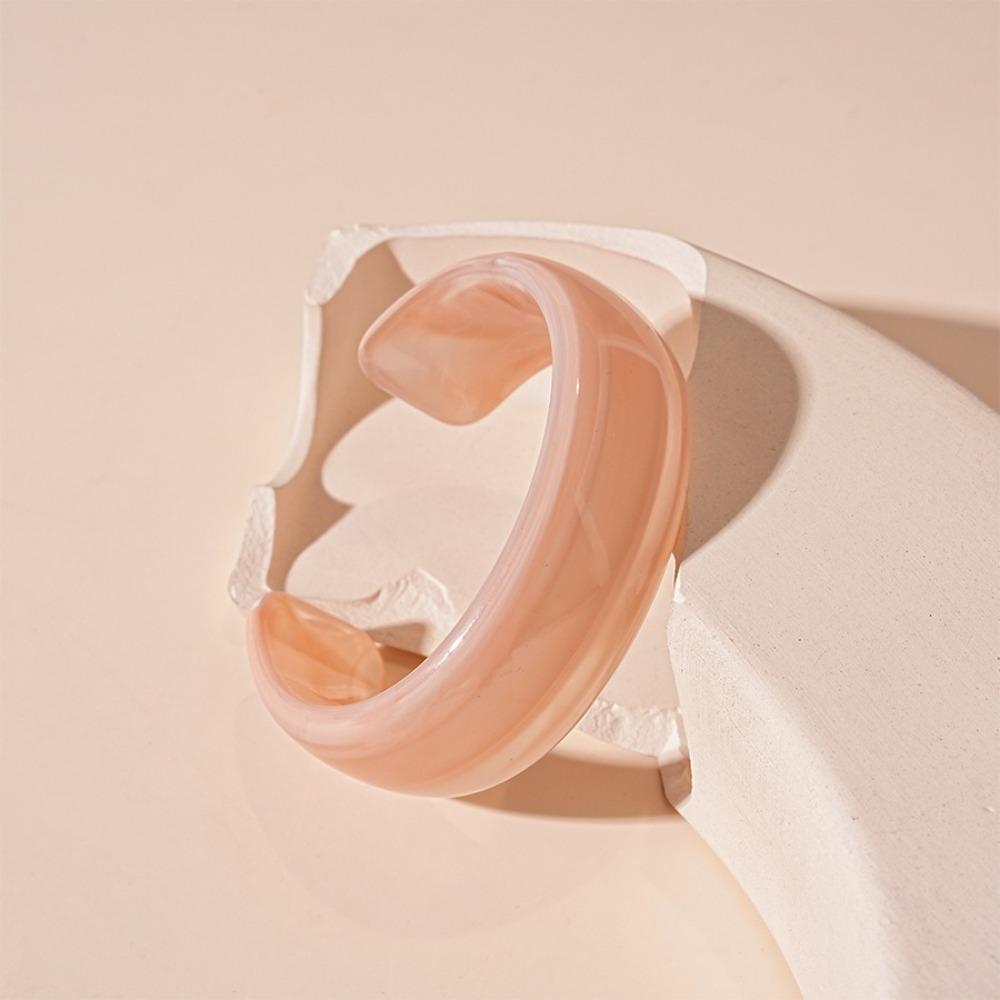 Geometric Acrylic Bangle Bohemian Retro Hand Ring Simple Irregular Wide Bracelet Decoration