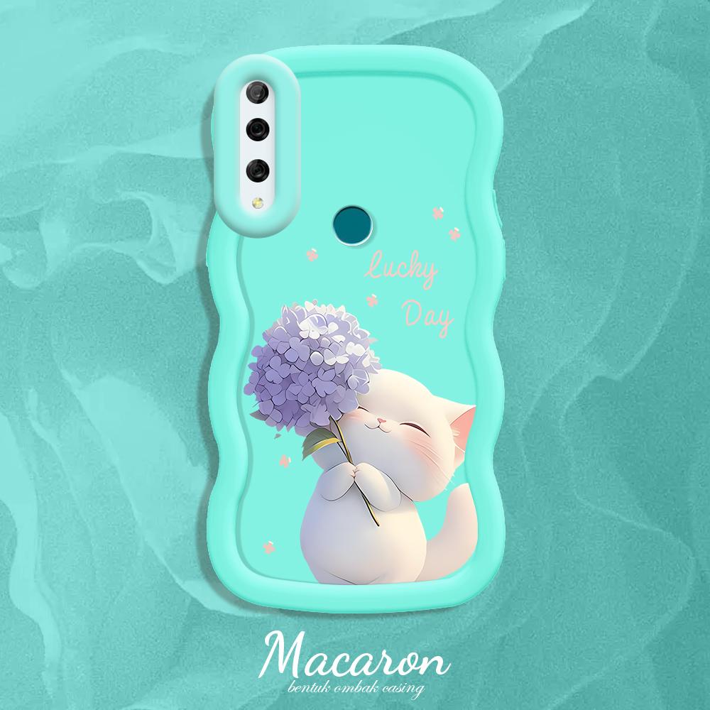 

Окрашенный узор Big Wave Edge Мягкий силиконовый материал Macaron чехол для телефона противоударный защитный резиновый чехол для iPhone Huawei Honor Infinix Tecno Tecno Spark 8C синий