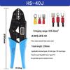 40J/03BC European Ratcheting Crimping Pliers for Pre-insulated, O-type, and U-type Terminals