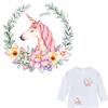 Patch-uri de calcat cu unicorn de dimensiuni mici, imprimate pe rochii de tricou, aplicație de transfer termic Autocolante nivel A