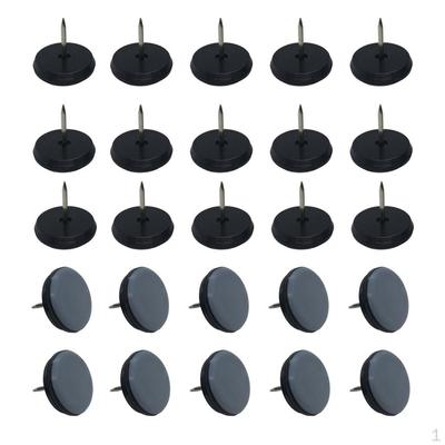 Floor Protectors W/ Screw / Nail Glides,20x 25mm Furniture Glides Slides Pads, Non-Slip Sliders