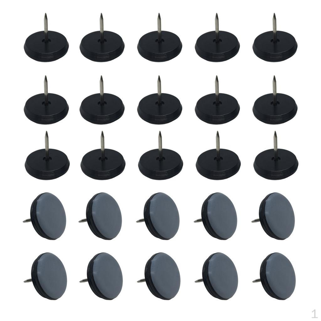 

Защитные накладки для пола с направляющими для винтов/гвоздей, накладки на направляющие для мебели 20x25 мм, нескользящие ползунки Round 25mm Nail