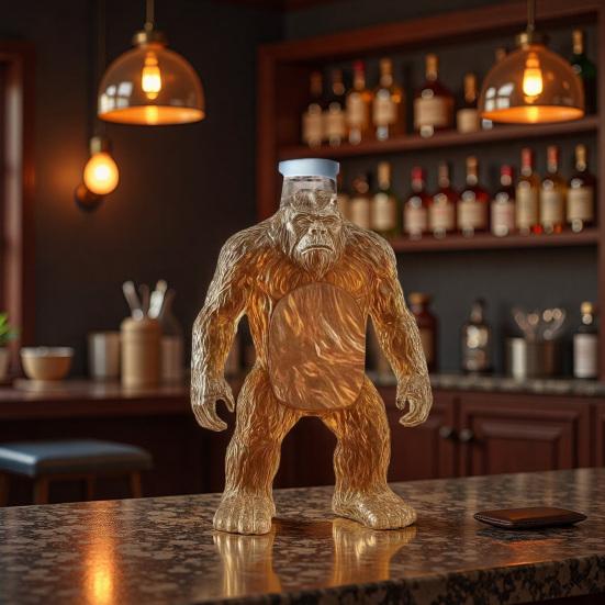 Whiskey Decanter Bigfoot-shaped Wine Bottle Funny Collectible Wine Container Bar