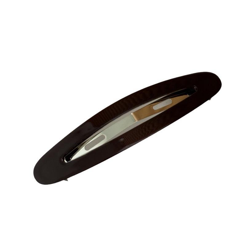 Korean Elegant Acetate Oval Snap Hair Clip