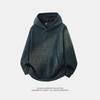 Men's Solid Color Round Neck Hoodie - Casual Autumn Loose Fit Pullover T-shirt