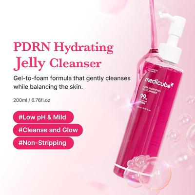PDRN Hydrating Gel Cleanser 200 Ml / 6.76 Fl .oz.