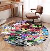 Dandy's World Pattern Round Rug, Indoor/Outdoor Mat, for Picnic, Gameroom, Bedroom, Office, Living Room, Home Decor Carpet, Birthday Gift