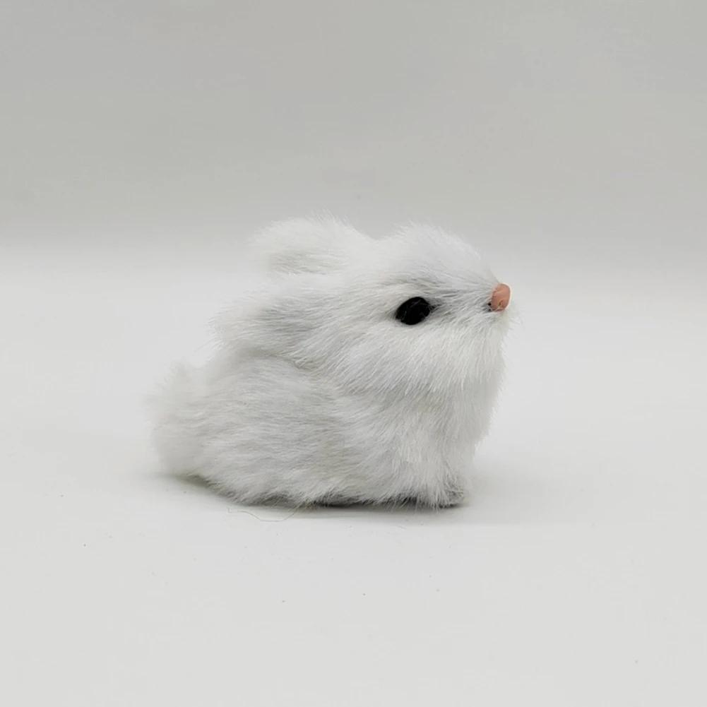 Simulation Plush Action Figures Kids Gift Simulation Rabbit Squatting Model Home DIY Decoration Rabbit Model Rabbits Decoration