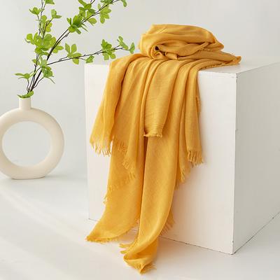 Cotton And Linen Scarf Female Spring And Autumn Solid Color Sarong Sunscreen Warm Shawl Simple Neck Shall Be Burlap Silk Scarf