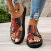 Summer Women Slippers Platform Sandals Fashion Open Toe Shoes Slip On Colorful Beach Shoe Ethnic Style Lightweight Slippers