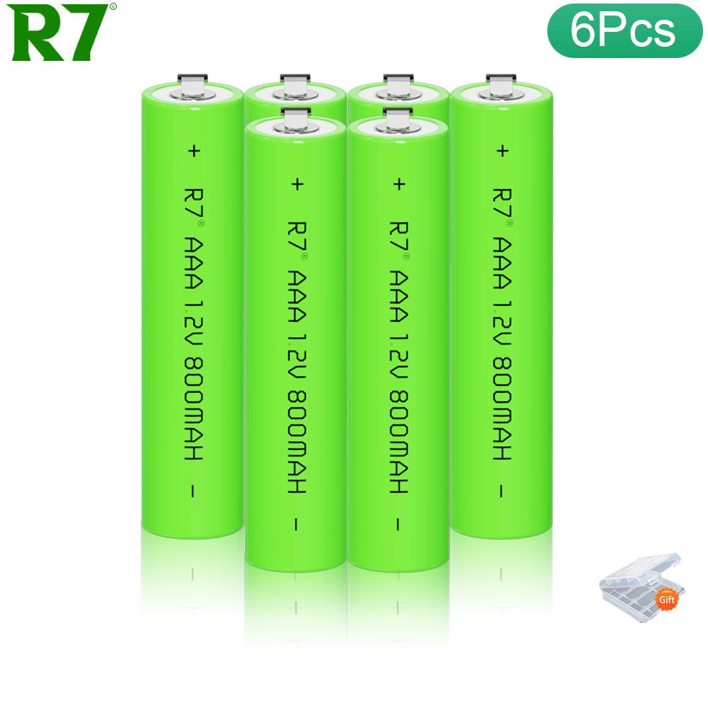 R7 1.2V AAA Ni-MH Rechargeable Battery 800mAh with Weld Tabs - Long-Lasting Power for Electric Shaver, Razor, Toothbrush