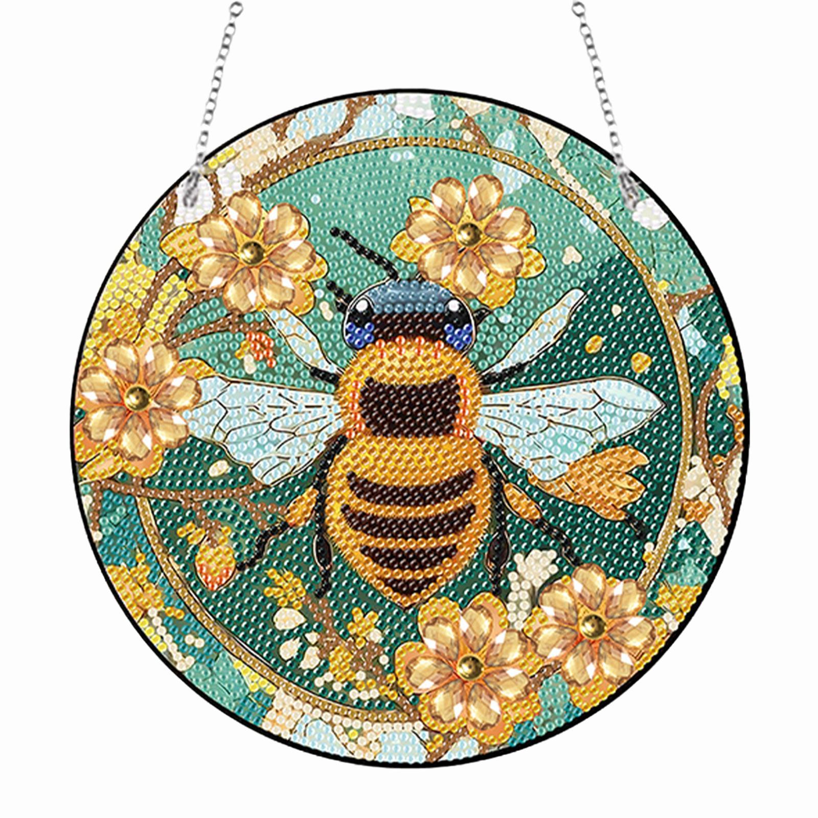 

Acrylic Single-Side Diamond Art Hanging Pendant Pineapple Diamond Painting Home Decor Lily Of The Valley for Garden Window Decor