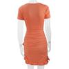 Women's Deep V-neck Hollowed-out Peplum Wrap Hip Sexy Dress
