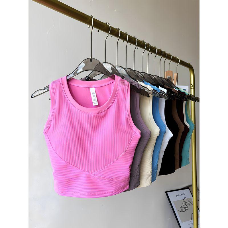 Lu Same Yoga Vest for Women Summer New with Chest Pad Fixed One-Piece Cup Pilates Training Fitness Yoga Wear