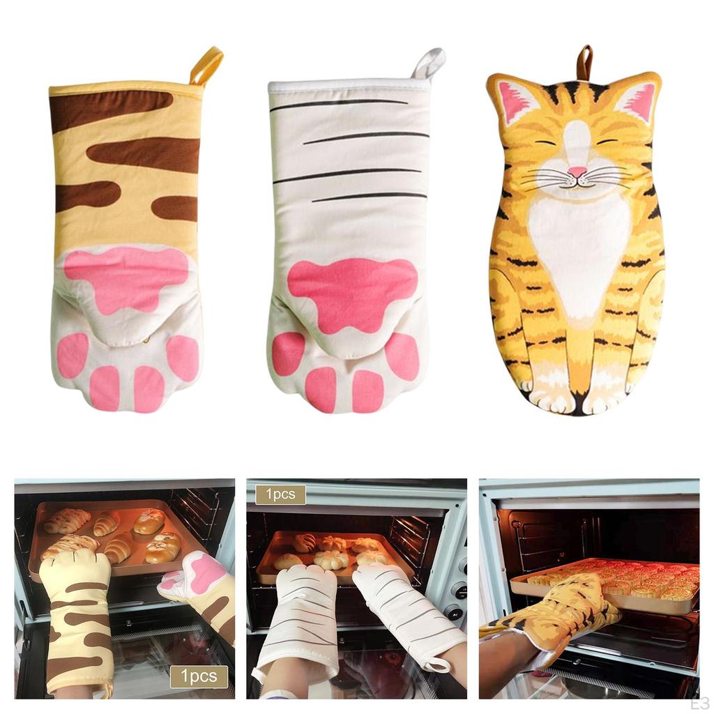 Süße Katzen-Ofenhandschuhe zum Backen und Grillen