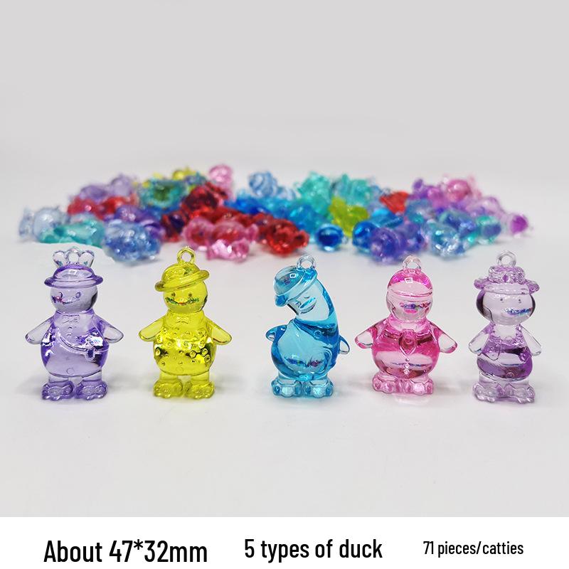 Colorful Mini Acrylic Milk Bottle Cartoon Ornaments - Cute Handmade DIY Decorative Accessories