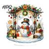 Handgemaakte Kerstversieringen Faux Diamant Art Kit Kerstman Sneeuwpop Hangende Versiering DIY Feestelijke Strass Decoraties Acryl Hanger met Strass
