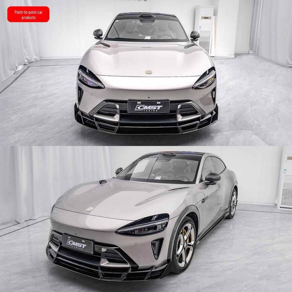 YU7 CMST Style Full Body Kit: Front Lip, Rear Lip, Side Skirts & Tail Wing in Bright Black ABS