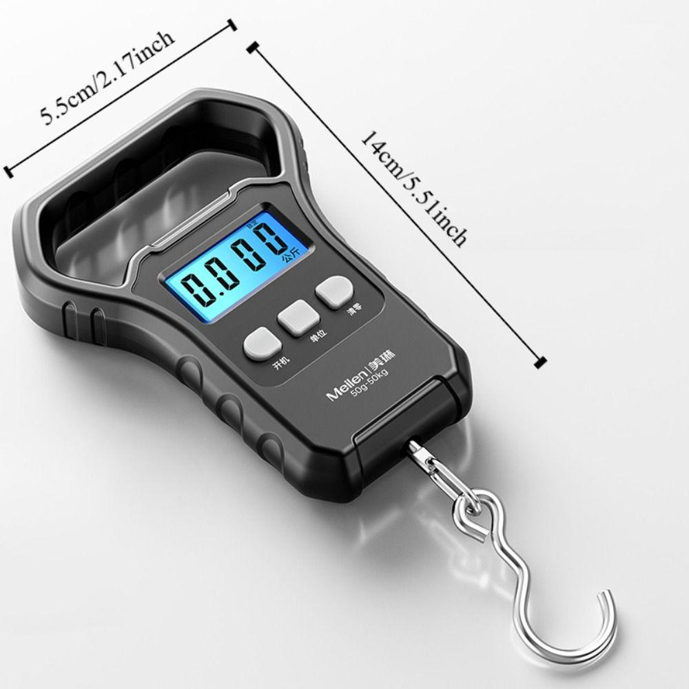 Handheld Luggage Weighting Scales 50kg Digital Fish Scale Electronic Hanging Scales Travel