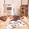MiniCity DIY Book Nook Kit 3D Miniature House with LED Decoration Woodcraft Bookend for Teens and Adults