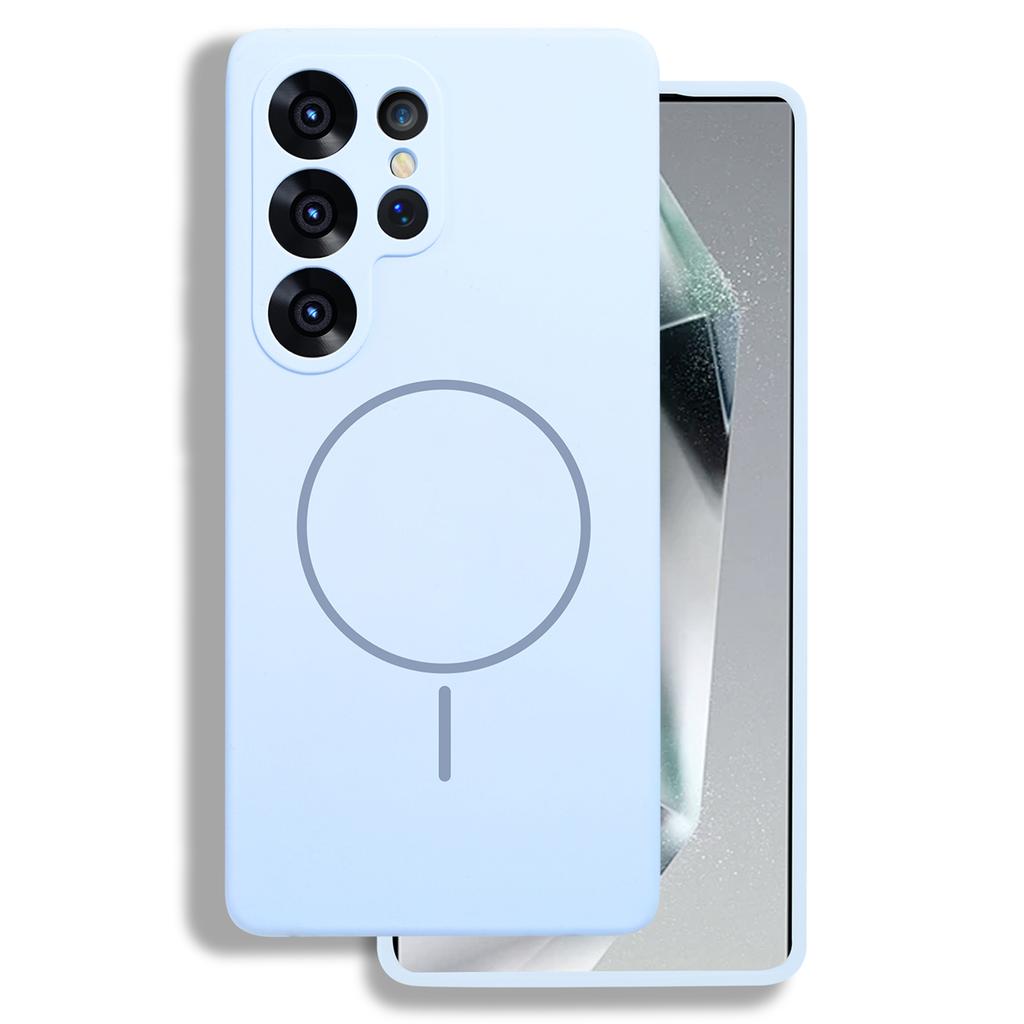 Bulk Purchasing For Samsung Galaxy S25 Ultra Magnetic Case Liquid Silicone+PC Phone Back Cover