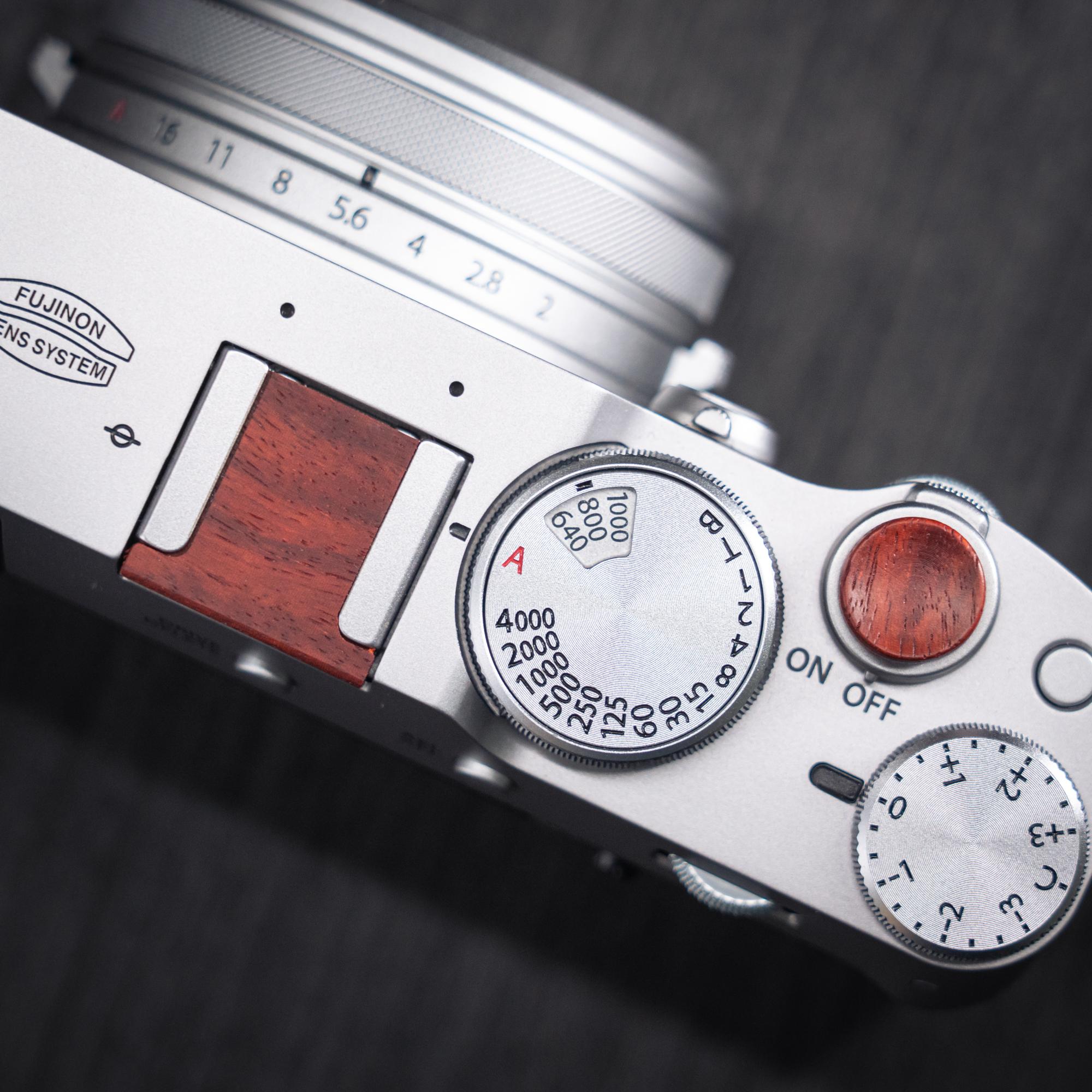 

Wood Camera Hot Shoe Cover Shutter Release Button Cap Kit For FujiFilm XM5 XT50 X100VI XE4 X-PRO3 Fuji Camera