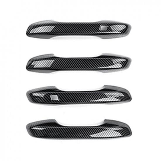 Car Carbon Fiber ABS Outer Side Door Handle Cover Trim For Kia Sorento -2025