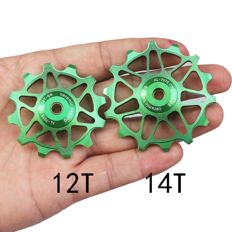 2 szt. 12T 14T Rowerowe Łożysko Ceramiczne Kółko Przerzutki Tylnej Rolka Prowadząca Napinacz Do SHIMANO SRAM DEORE GX Kółko Napinające Części Rowerowe