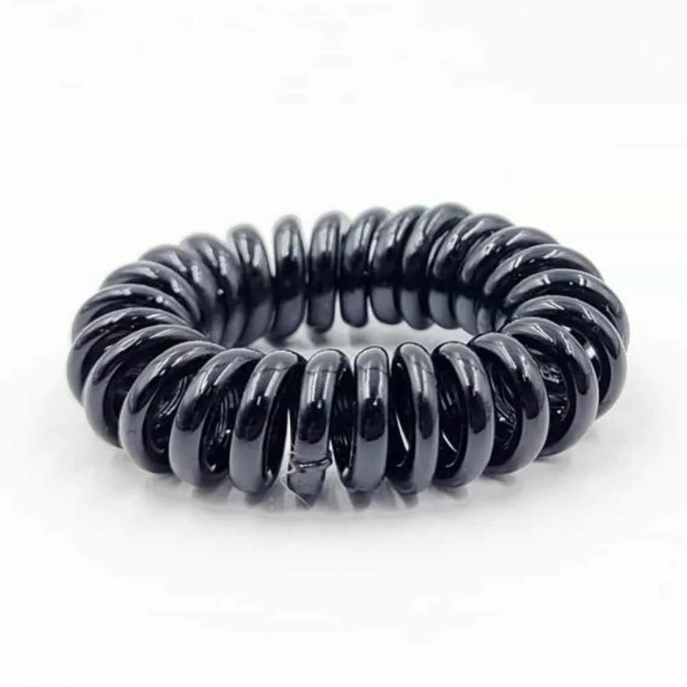 Spring hair tie black spring hair tie spring headband mark-free elastic band
