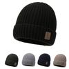 Knitted Hat, Men's, Winter with Thick Velvet, Knitted Hat, Big Head Circumference, Adult, Ear Protection for Warmth and Cold, Outdoor Skiing Hat