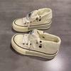 High-top Thick-soled Two-wear Canvas Shoes for Women's 2025 New Spring Versatile Student Retro Niche Design Casual Board Shoes
