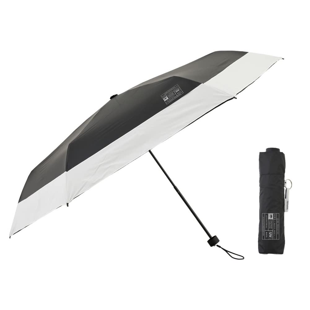 Ogawa SONAERU PARASOL Folding Black and Blocks Over of UV Suitable for Rain or Reflective UV Checker that Changes Color in UV Includes Emergency
