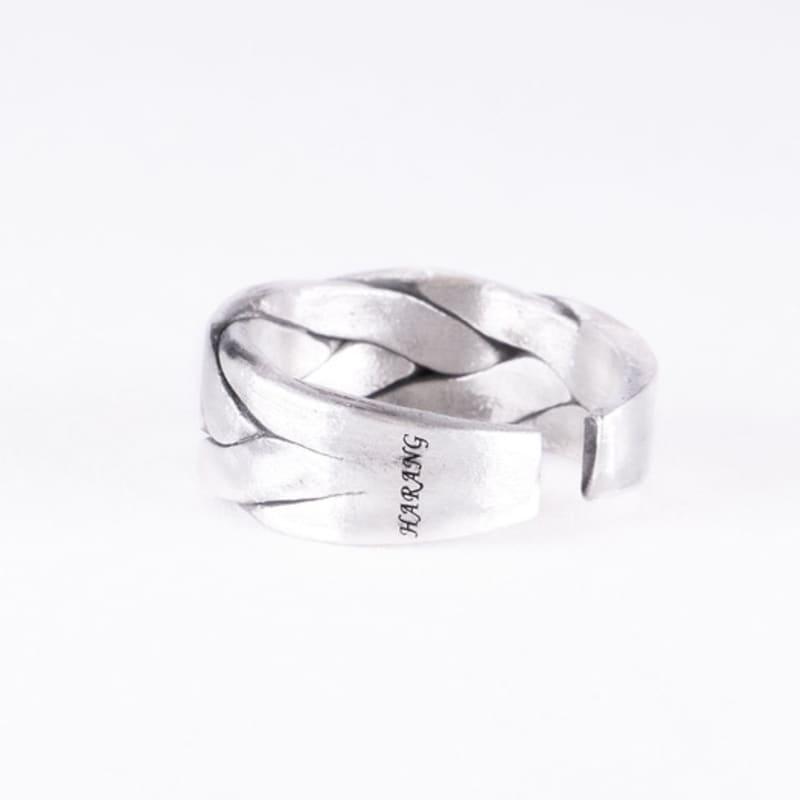 HARANG HR 220R_Silver Flat Braid Ring
