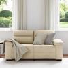 2 Seater Sofa Cream 160x81x84 Cm Fabric