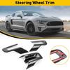 Carbon Fiber Steering Wheel Cover Trim Frame For Ford Mustang 2015+ US