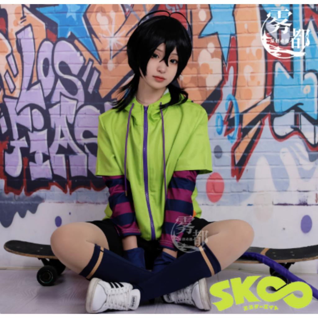 Anime Chinen Miya Cosplay Costume SK8 The Infinity Cosplay Uniform Sport Outfit Hoodie Tail Gloves Wig Halloween Party Cos