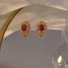 S925 Silver Needle Wine Red Pearl Stud Earrings - Trendy 2023 Exquisite Fashion Jewelry