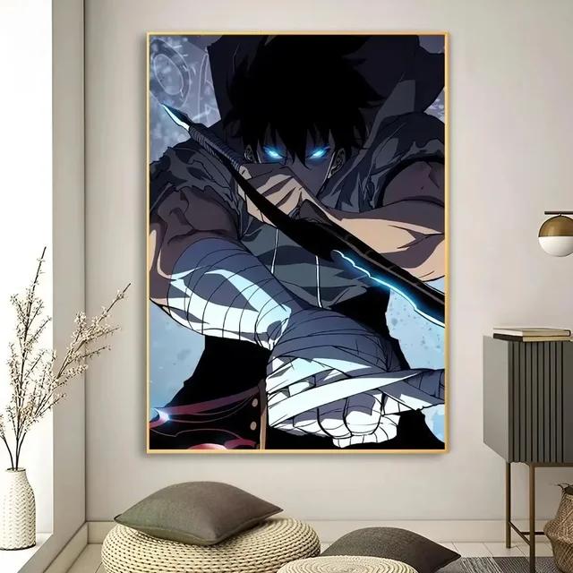Solo Leveling Anime Artă de Perete pe Pânză HD Pisică Kawaii Mașini Poster pentru Decor Cameră de Joc Cadouri și Picturi Murale